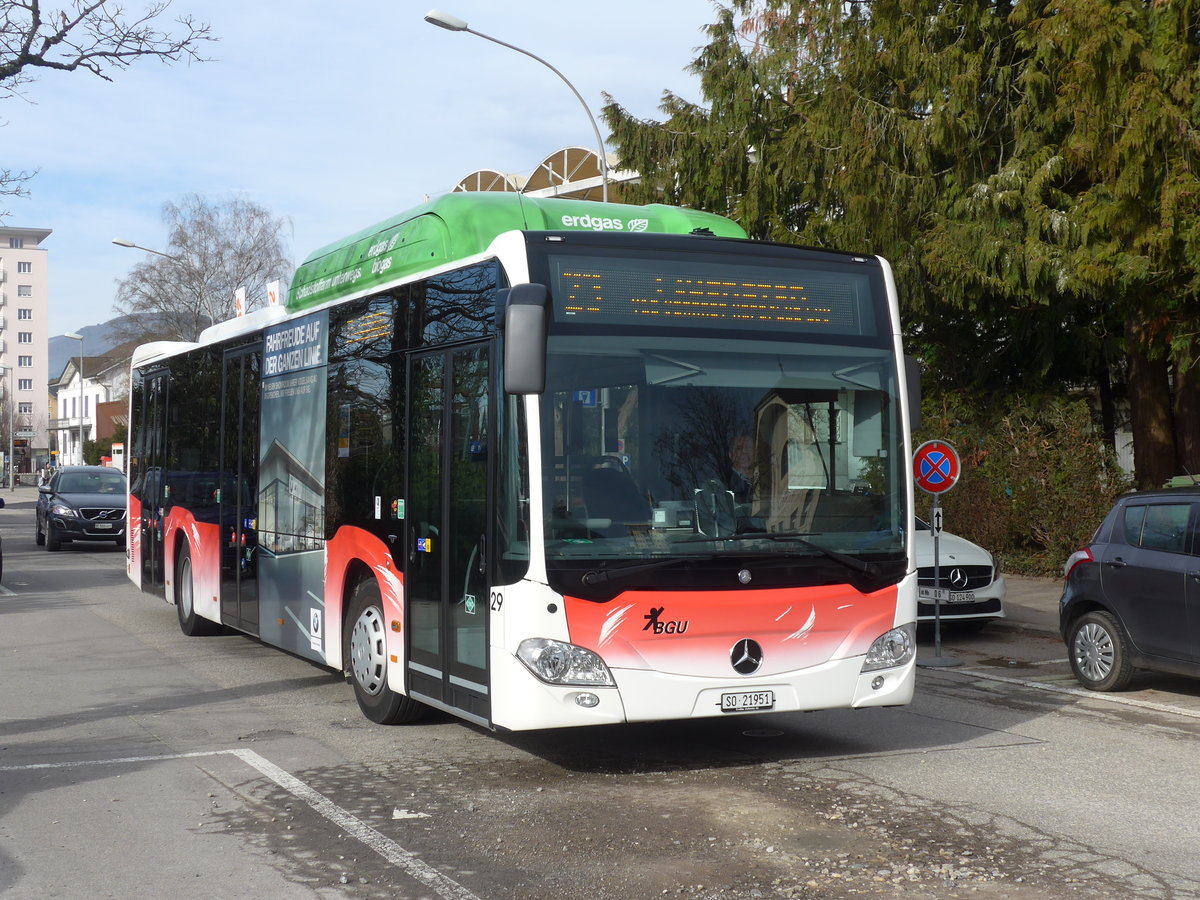 (178'790) - BGU Grenchen - Nr. 29/BE 21'951 - Mercedes am 4. M�rz 2017 beim Bahnhof Grenchen S�d