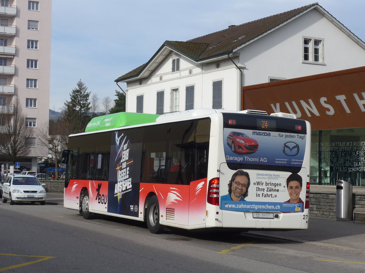 (178'795) - BGU Grenchen - Nr. 27/SO 39'937 - Mercedes am 4. M�rz 2017 beim Bahnhof Grenchen S�d