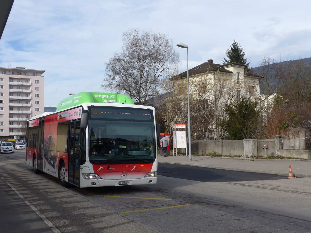 (178'796) - BGU Grenchen - Nr. 26/SO 128'514 - Mercedes am 4. M�rz 2017 beim Bahnhof Grenchen S�d