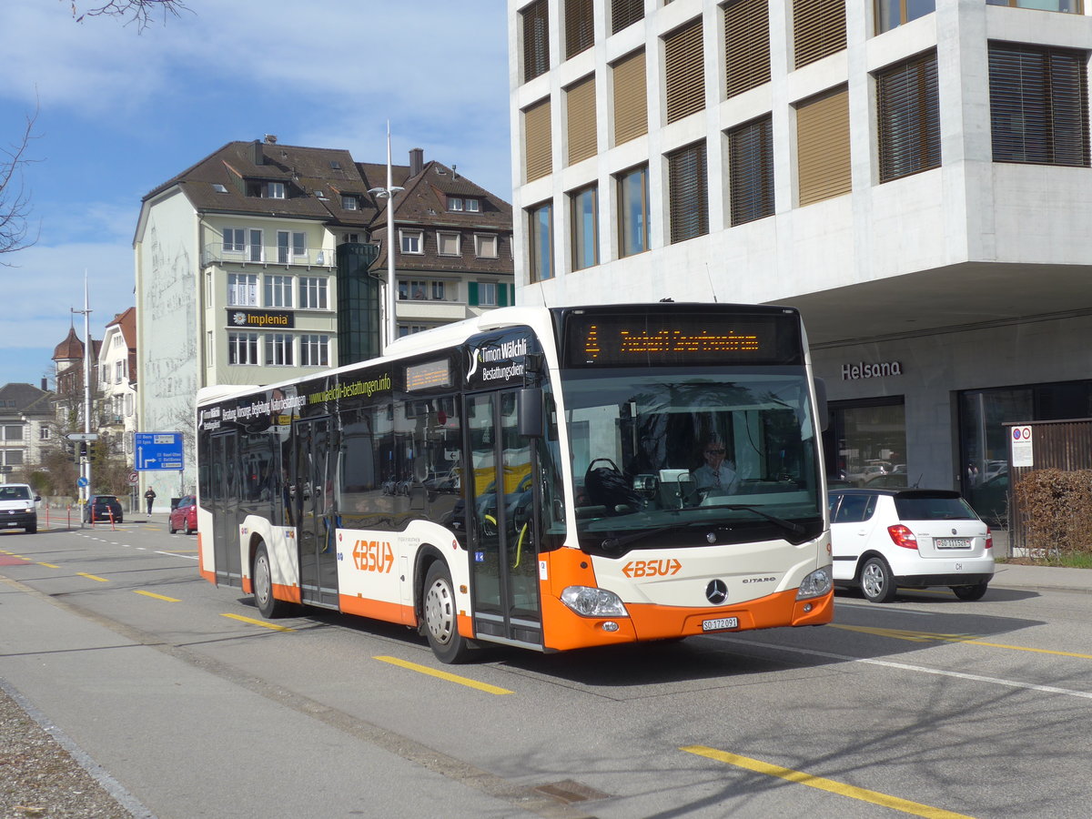 (178'812) - BSU Solothurn - Nr. 91/SO 172'091 - Mercedes am 4. M�rz 2017 beim Hauptbahnhof Solothurn