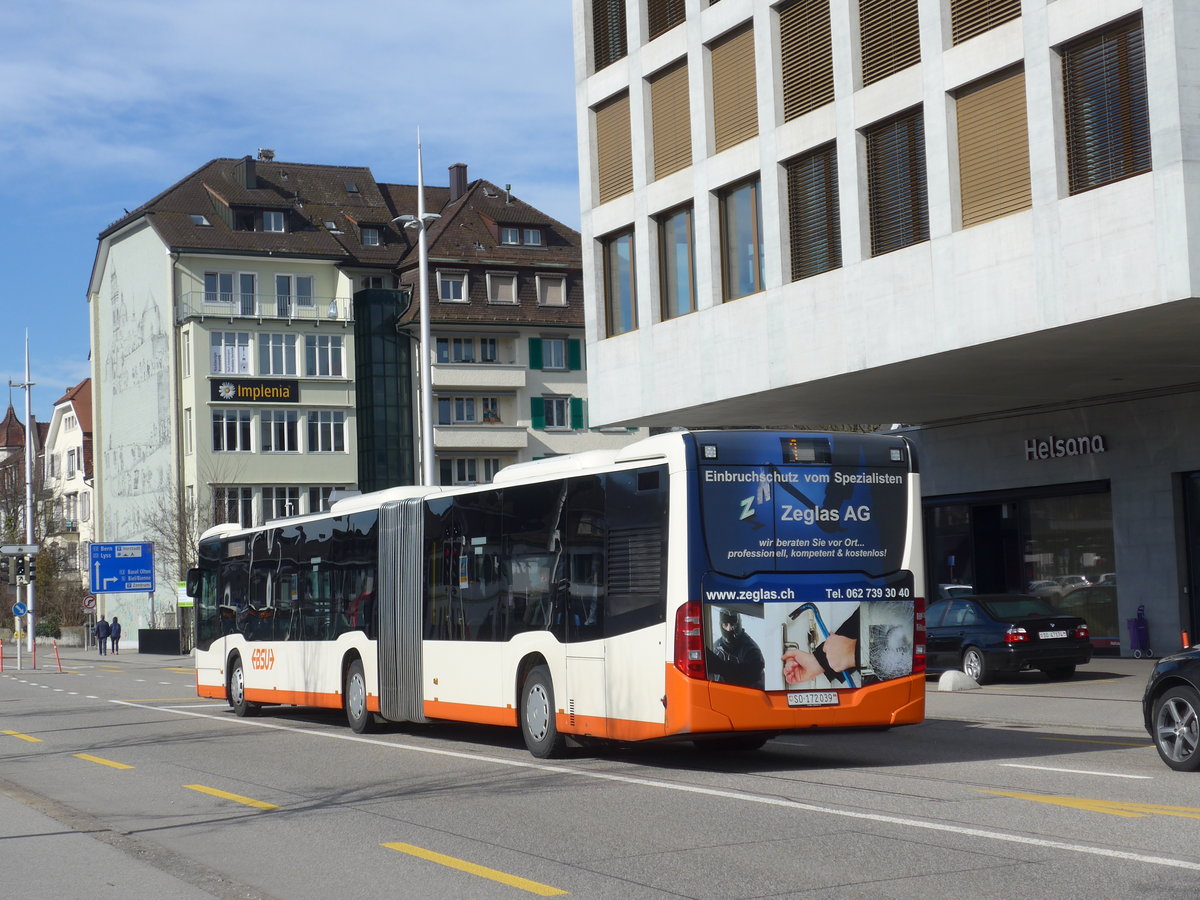 (178'816) - BSU Solothurn - Nr. 39/SO 172'039 - Mercedes am 4. M�rz 2017 beim Hauptbahnhof Solothurn