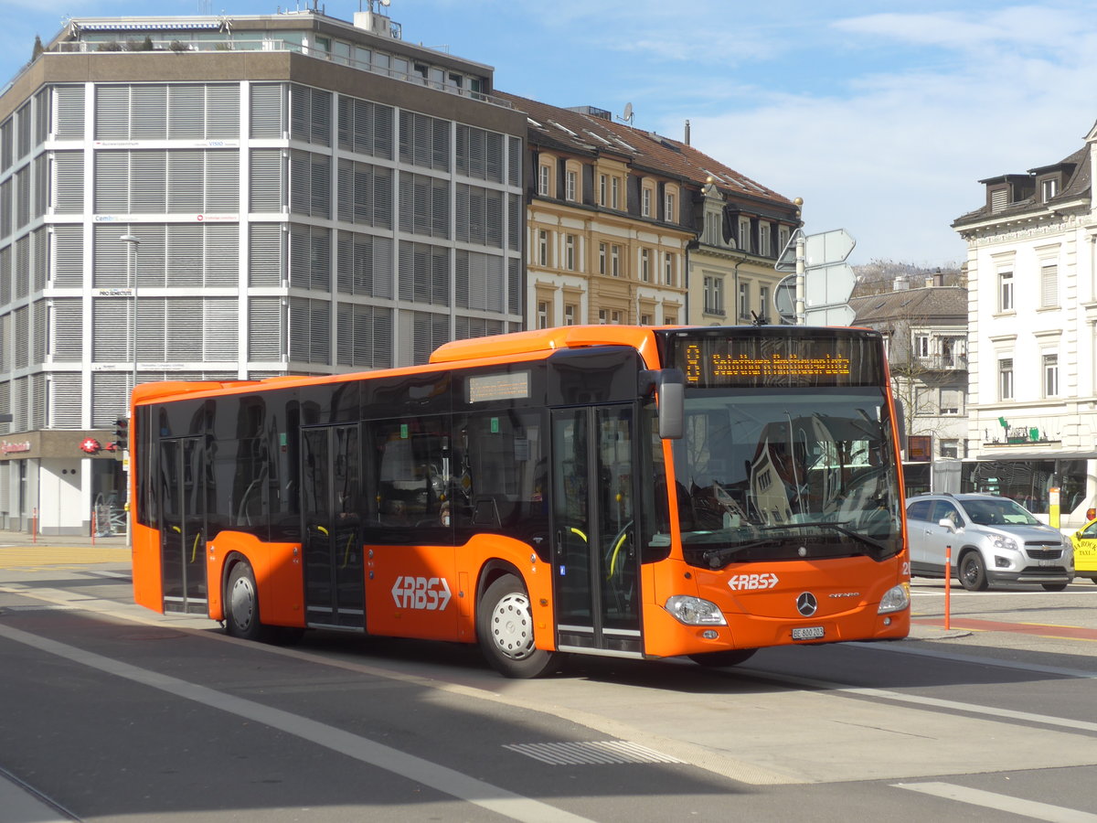(178'819) - RBS Worblaufen - Nr. 203/BE 800'203 - Mercedes am 4. M�rz 2017 beim Hauptbahnhof Solothurn
