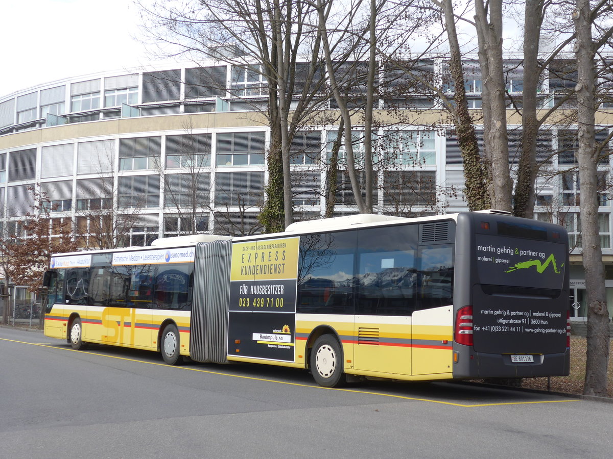 (178'830) - STI Thun - Nr. 136/BE 801'136 - Mercedes am 4. M�rz 2017 bei der Schiffl�ndte Thun