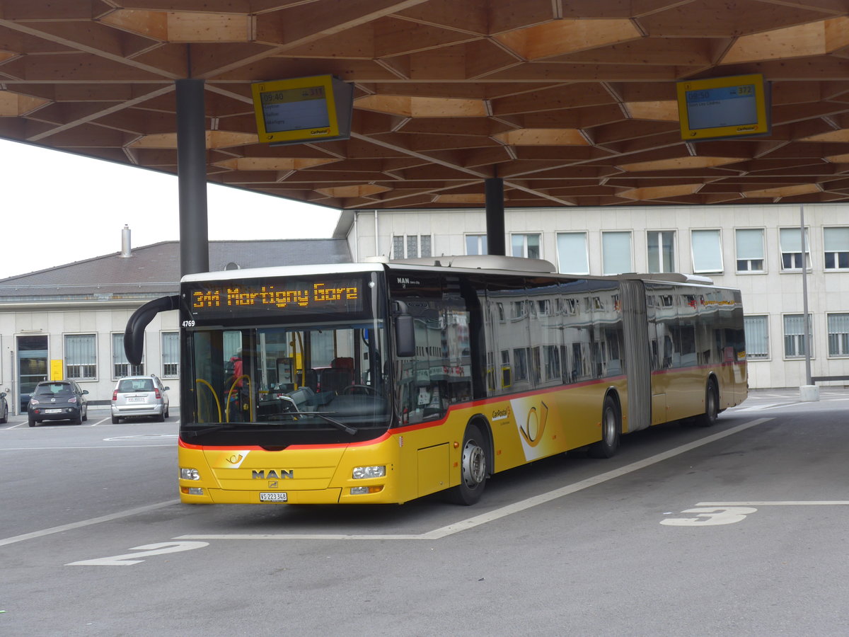 (178'941) - Buchard, Leytron - VS 223'348 - MAN (ex Nr. 161) am 12. M�rz 2017 beim Bahnhof Sion