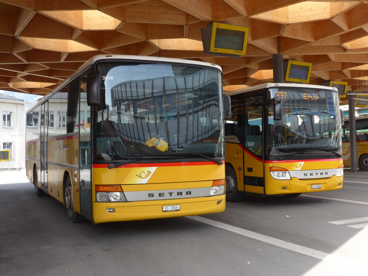 (178'964) - TRD, Savi�se - VS 3806 - Setra (ex Dubuis, Savi�se) am 12. M�rz 2017 beim Bahnhof Sion
