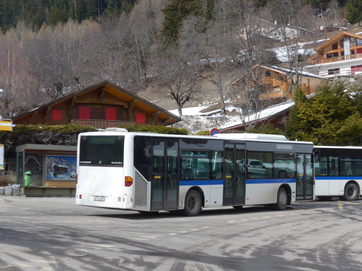 (178'968) - Buchard, Leytron - Nr. 62/VS 214'690 - Mercedes (ex Maag, Kloten Nr. 34) am 12. M�rz 2017 in Ovronnaz, La Crois�e