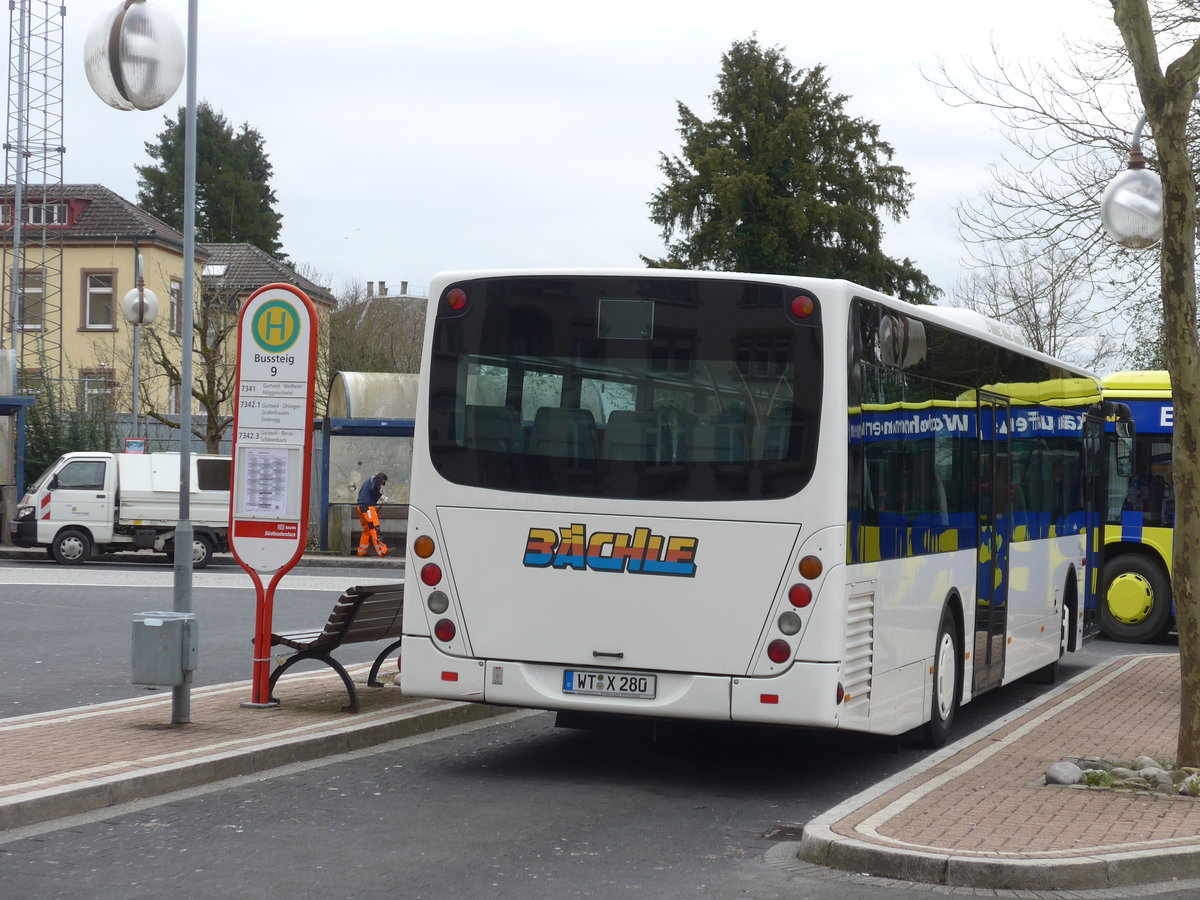 (179'016) - B�chle, Waldshut - WT-X 280 - Van Hool am 20. M�rz 2017 beim Bahnhof Waldshut