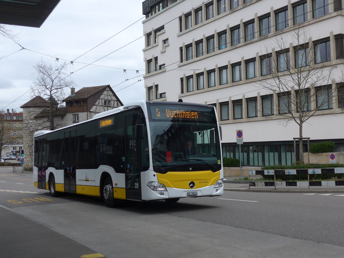 (179'033) - VBSH Schaffhausen - Nr. 23/SH 38'023 - Mercedes am 20. M�rz 2017 beim Bahnhof Schaffhausen