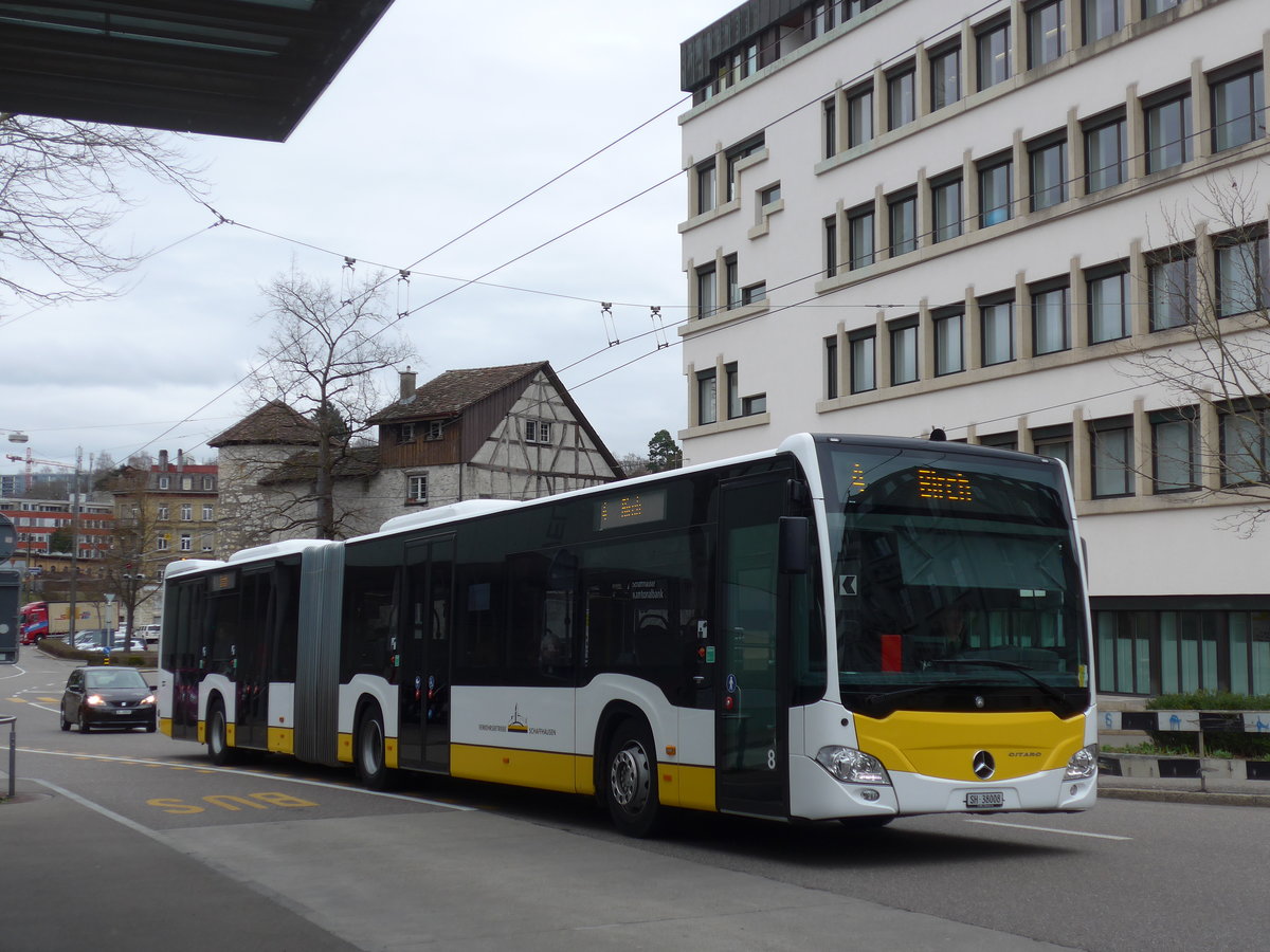 (179'034) - VBSH Schaffhausen - Nr. 8/SH 38'008 - Mercedes am 20. M�rz 2017 beim Bahnhof Schaffhausen