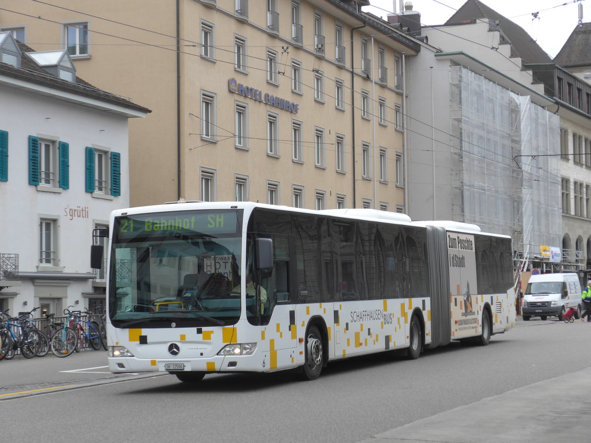 (179'049) - SB Schaffhausen - Nr. 6/SH 12'506 - Mercedes am 20. M�rz 2017 beim Bahnhof Schaffhausen