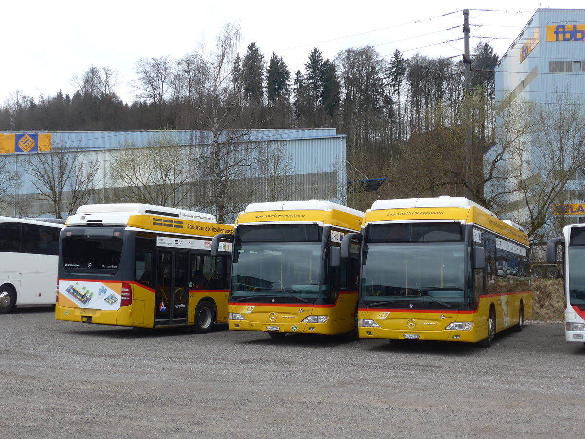 (179'071) - Voegtlin-Meyer, Brugg - Nr. 277 + Nr. 274/AG 426'274 + Nr. 275/AG 426'275 - Mercedes am 20. M�rz 2017 in Kloten, EvoBus