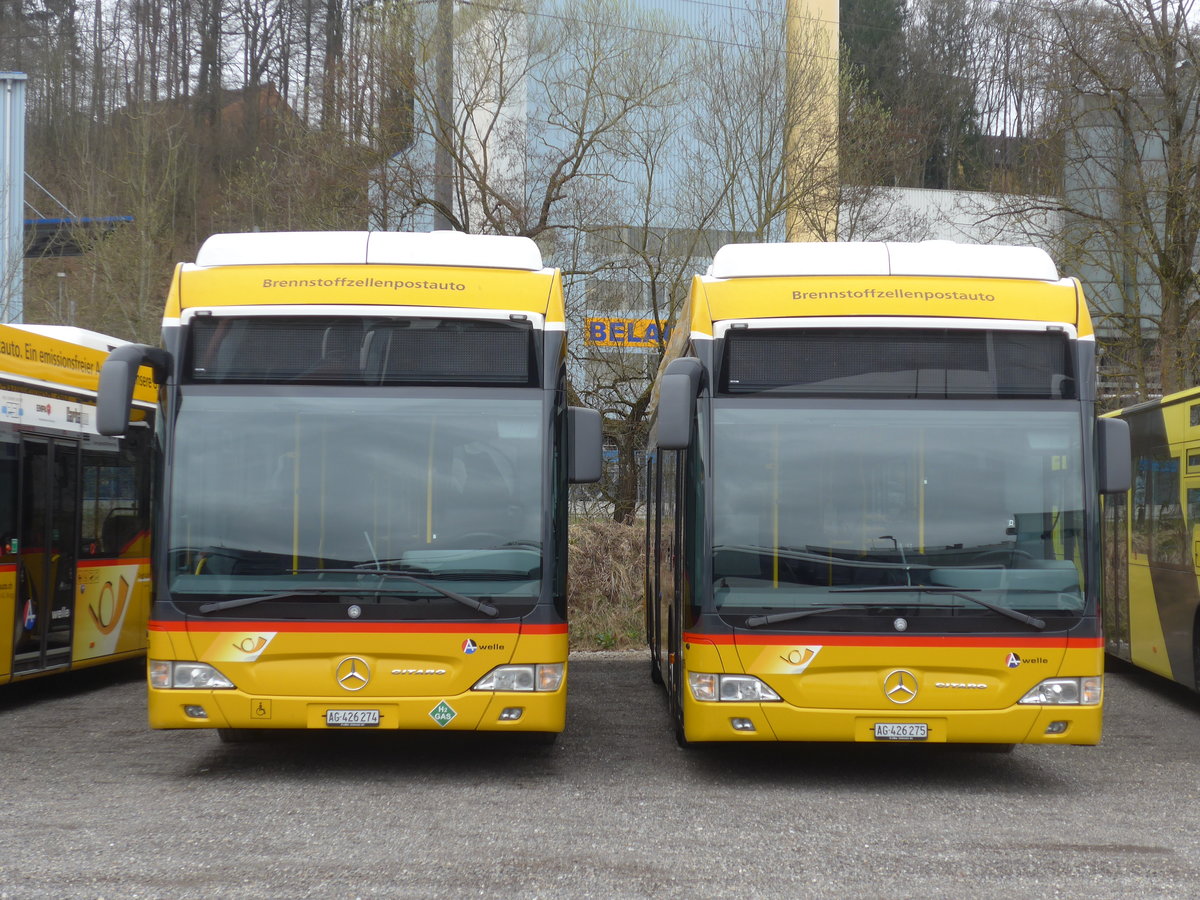 (179'072) - Voegtlin-Meyer, Brugg - Nr. 274/AG 426'274 + Nr. 275/AG 426'275 - Mercedes am 20. M�rz 2017 in Kloten, EvoBus