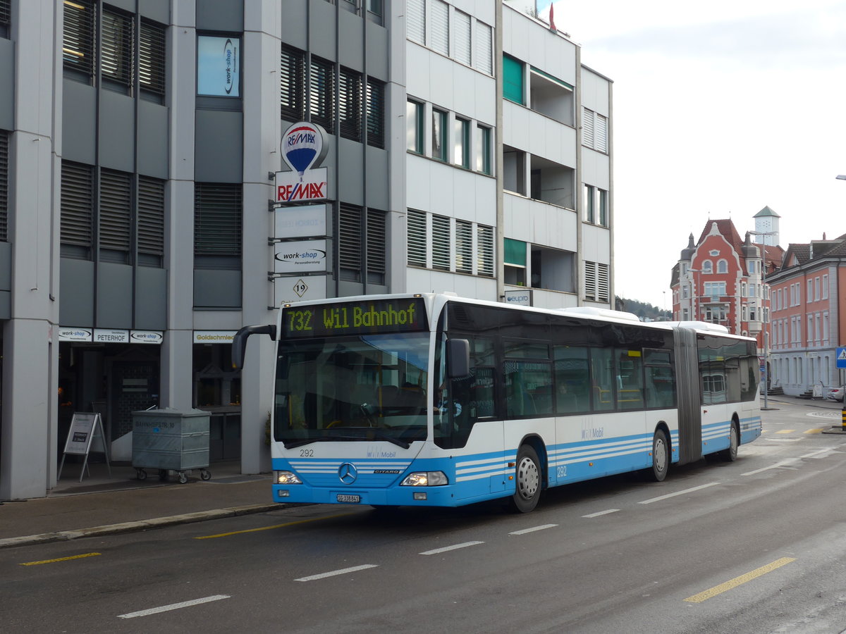 (179'217) - WilMobil, Wil - Nr. 292/SG 338'841 - Mercedes (ex RTB Altst�tten Nr. 1) am 23. M�rz 2017 in Wil, Untere Bahnhofstrasse