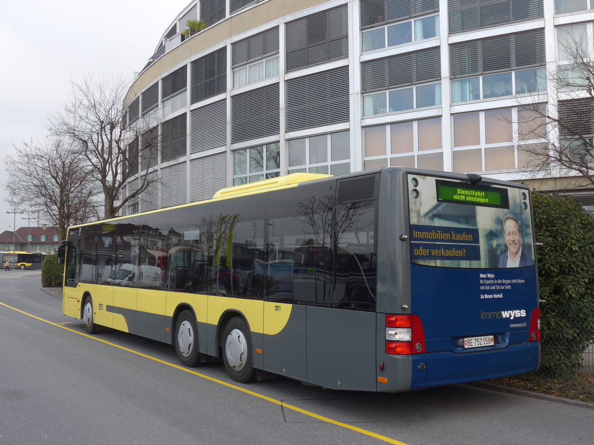 (179'227) - STI Thun - Nr. 158/BE 752'158 - MAN am 25. M�rz 2017 bei der Schiffl�ndte Thun