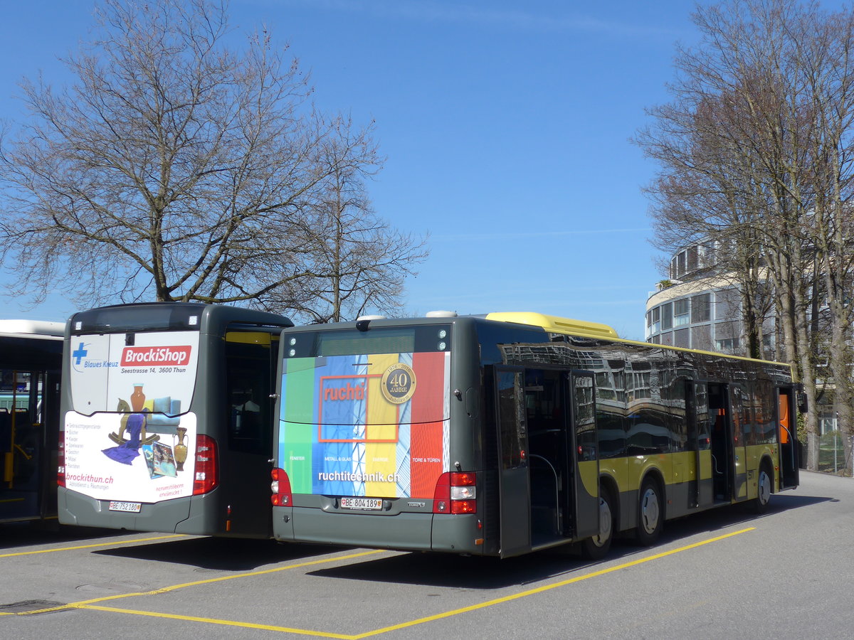 (179'238) - STI Thun - Nr. 189/BE 804'189 - MAN am 27. M�rz 2017 bei der Schiffl�ndte Thun