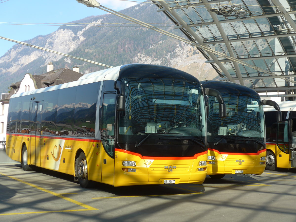 (179'534) - PostAuto Graub�nden - GR 162'977 - MAN am 14. April 2017 in Chur, Postautostation