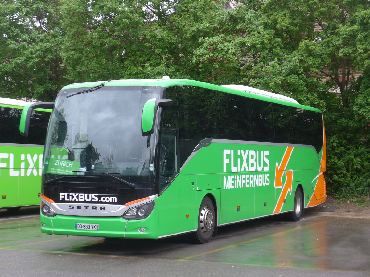 (179'612) - Aus Frankreich: Flixbus - DQ 983 VK - Setra am 16. April 2017 in Z�rich, Sihlquai