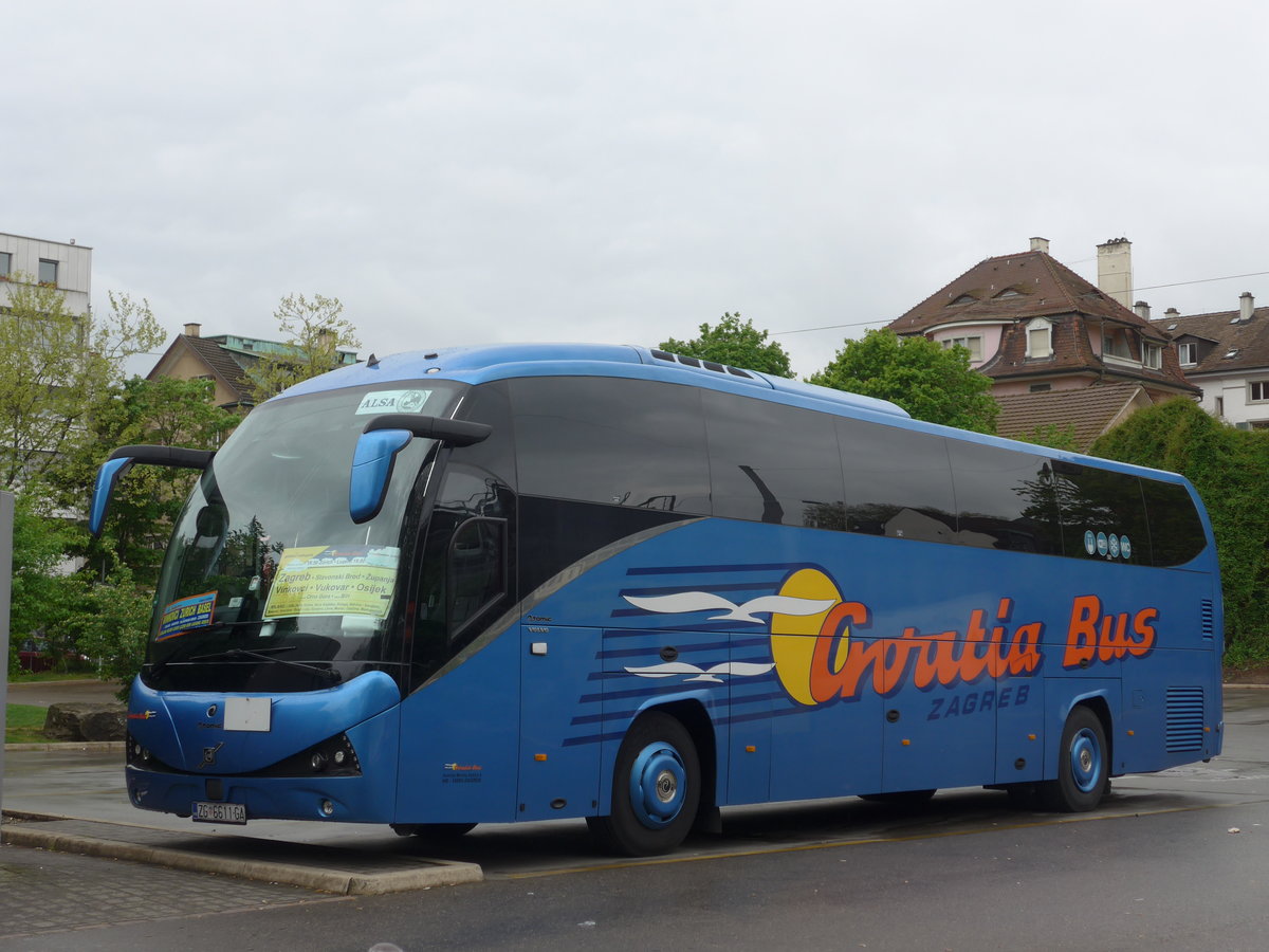(179'613) - Aus Kroatien: Croatia Bus, Zagreb - ZG 6611-GA - Volvo/Atomic am 16. April 2017 in Z�rich, Sihlquai