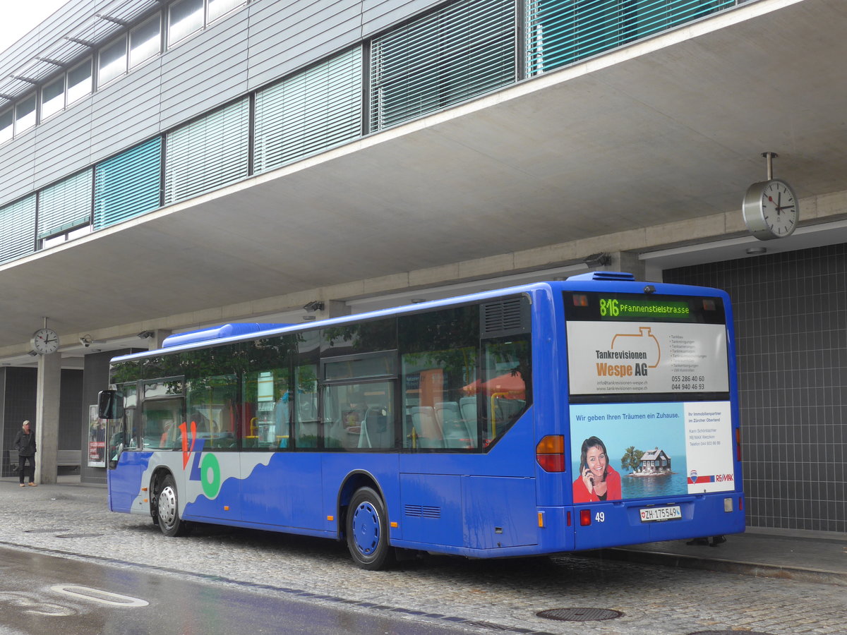 (179'639) - VZO Gr�ningen - Nr. 49/ZH 175'549 - Mercedes am 16. April 2017 beim Bahnhof Uster