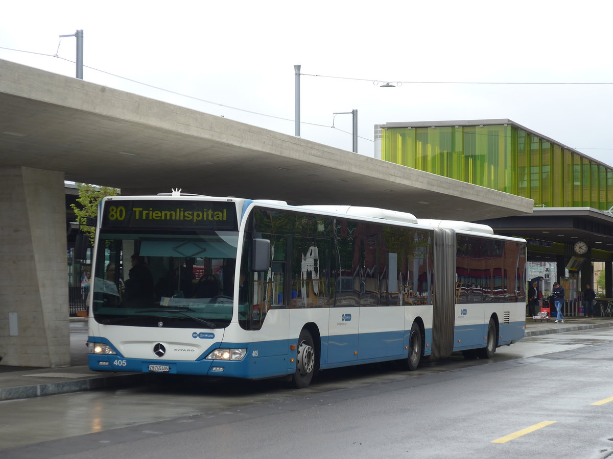 (179'733) - VBZ Z�rich - Nr. 405/ZH 745'405 - Mercedes am 26. April 2017 beim Bahnhof Z�rich-Oerlikon