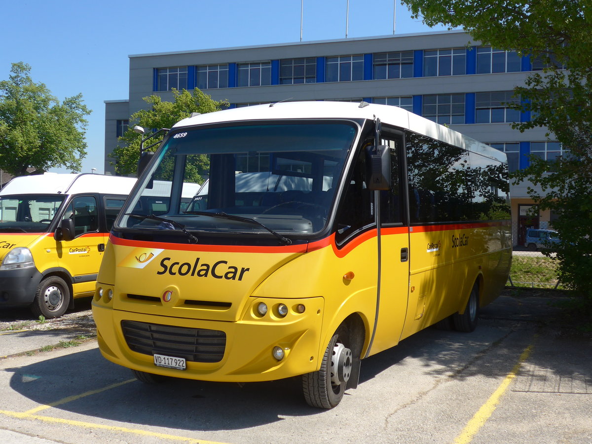 (179'861) - CarPostal Ouest - VD 117'922 - Cacciamali (ex PostAuto Graub�nden) am 29. April 2017 in Yverdon, Garage