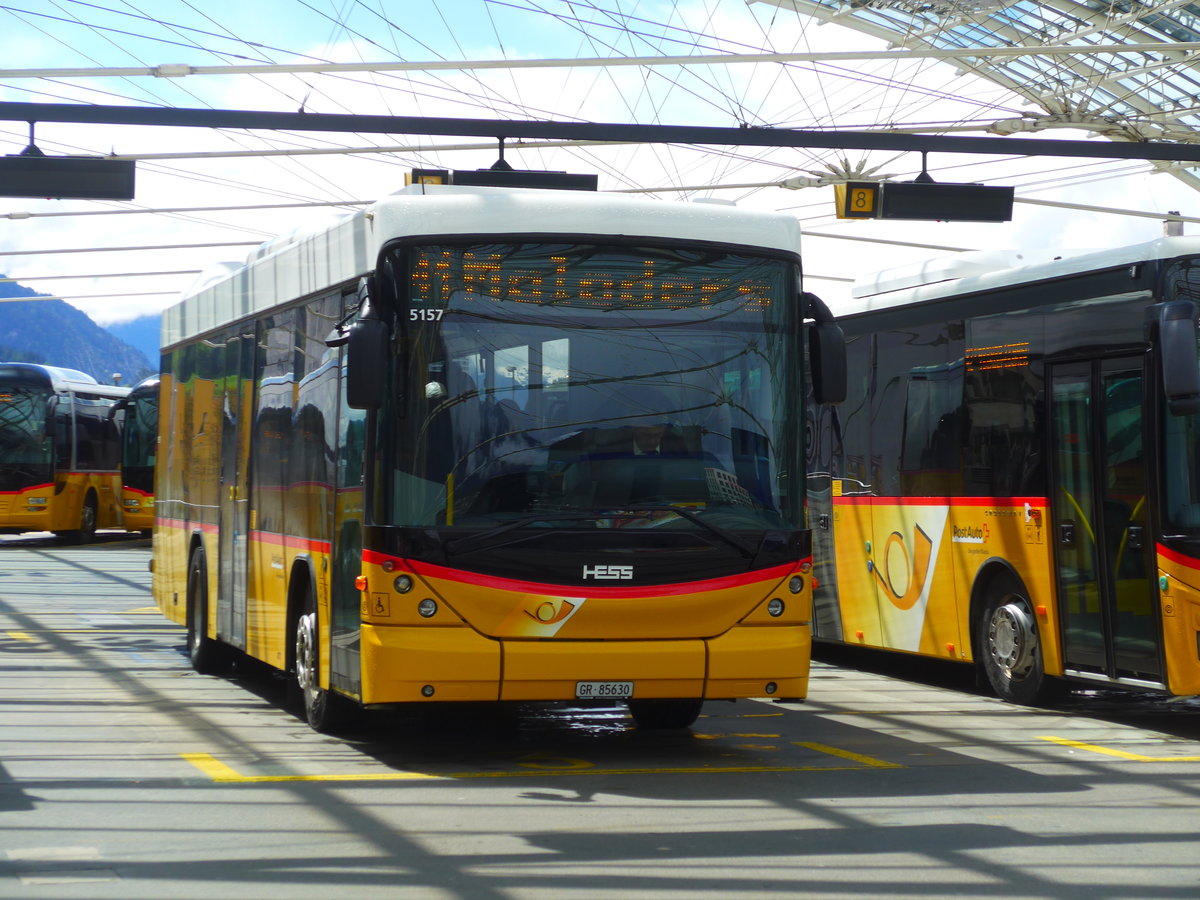 (179'999) - PostAuto Graub�nden - GR 85'630 - Scania/Hess am 4. Mai 2017 in Chur, Postautostation