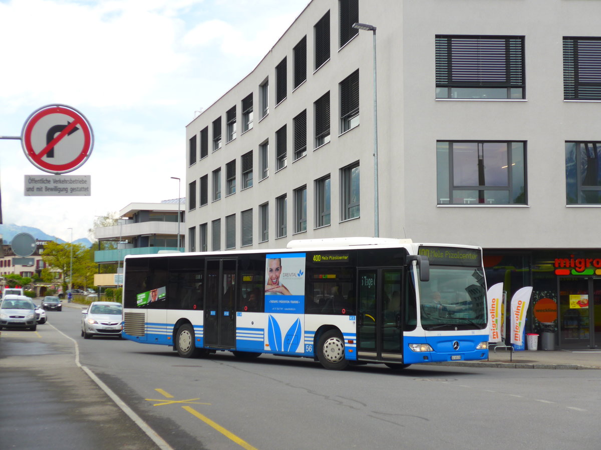 (180'013) - RTB Altst�tten - Nr. 56/SG 165'038 - Mercedes am 4. Mai 2017 beim Bahnhof Sargans