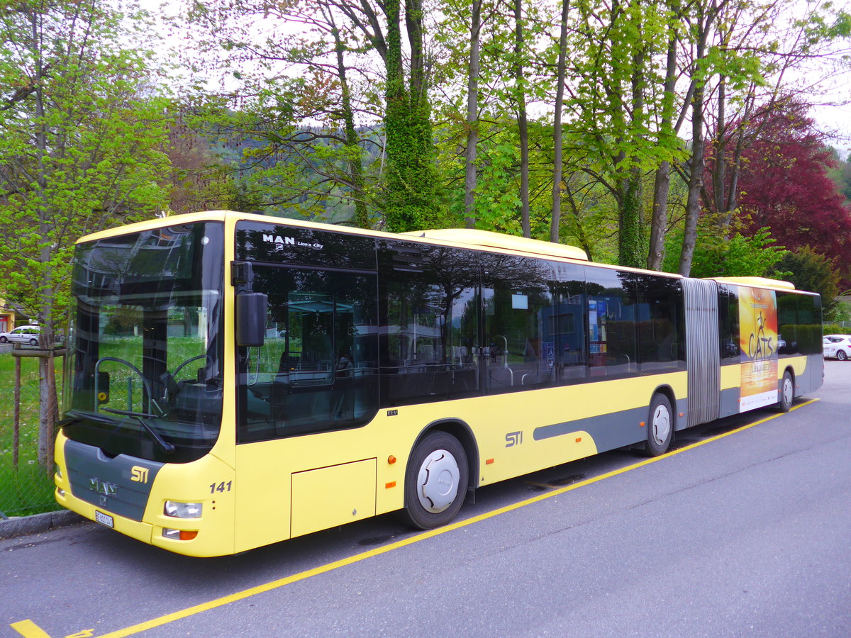 (180'025) - STI Thun - Nr. 141/BE 801'141 - MAN am 8. Mai 2017 bei der Schiffl�ndte Thun