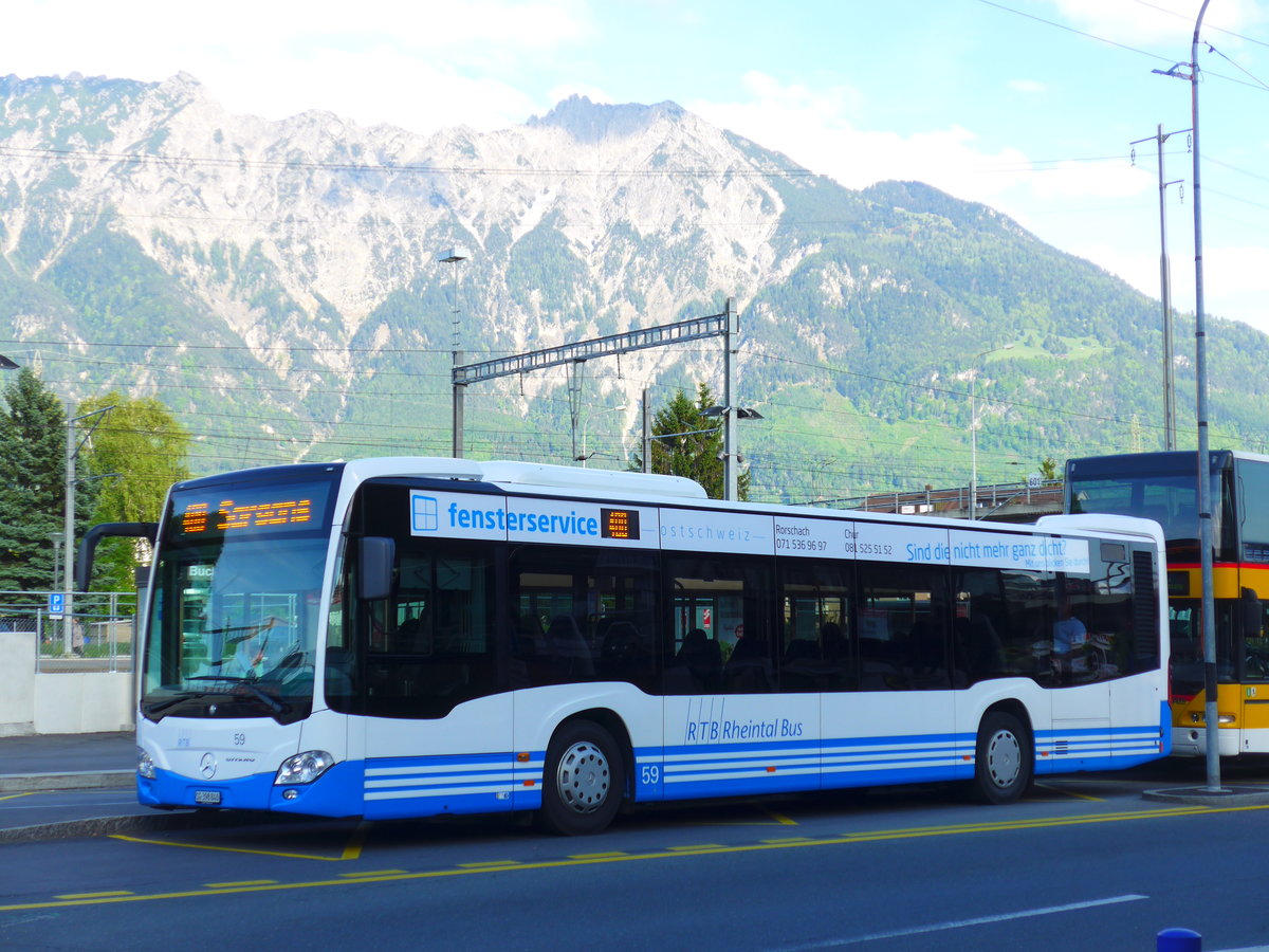 (180'269) - RTB Altst�tten - Nr. 59/SG 398'840 - Mercedes am 21. Mai 2017 beim Bahnhof Buchs