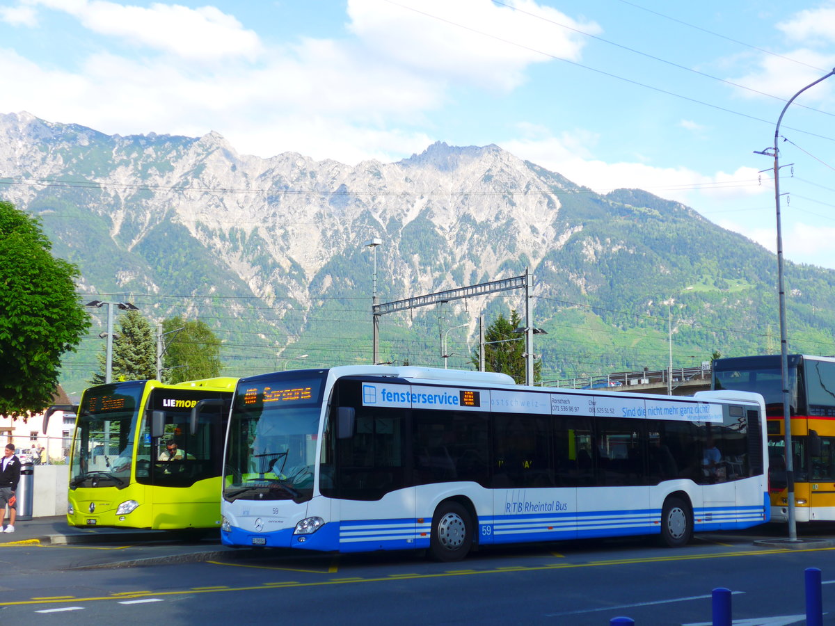 (180'270) - RTB Altst�tten - Nr. 59/SG 398'840 - Mercedes am 21. Mai 2017 beim Bahnhof Buchs