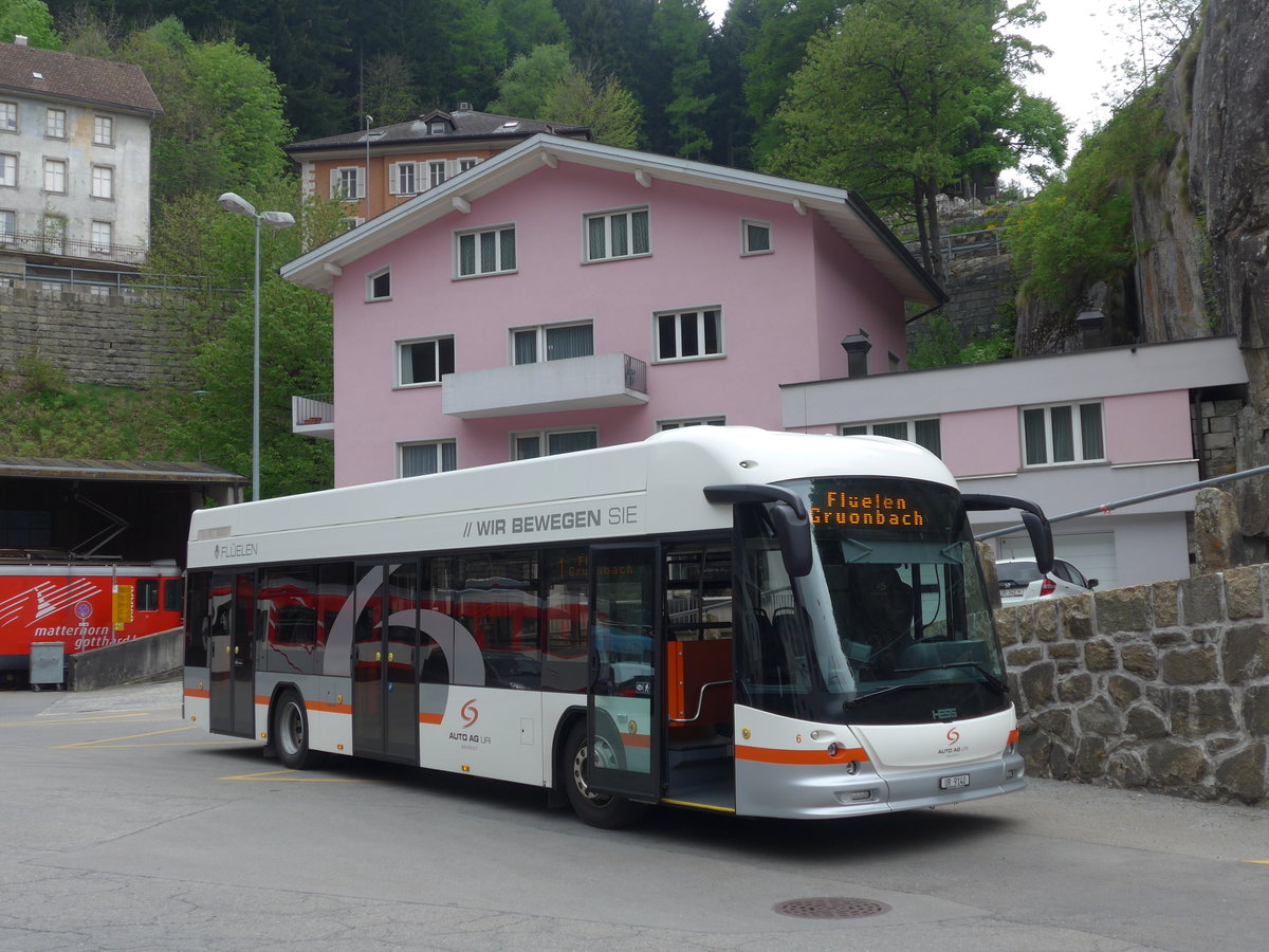 (180'684) - AAGU Altdorf - Nr. 6/UR 9140 - Hess am 24. Mai 2017 beim Bahnhof G�schenen