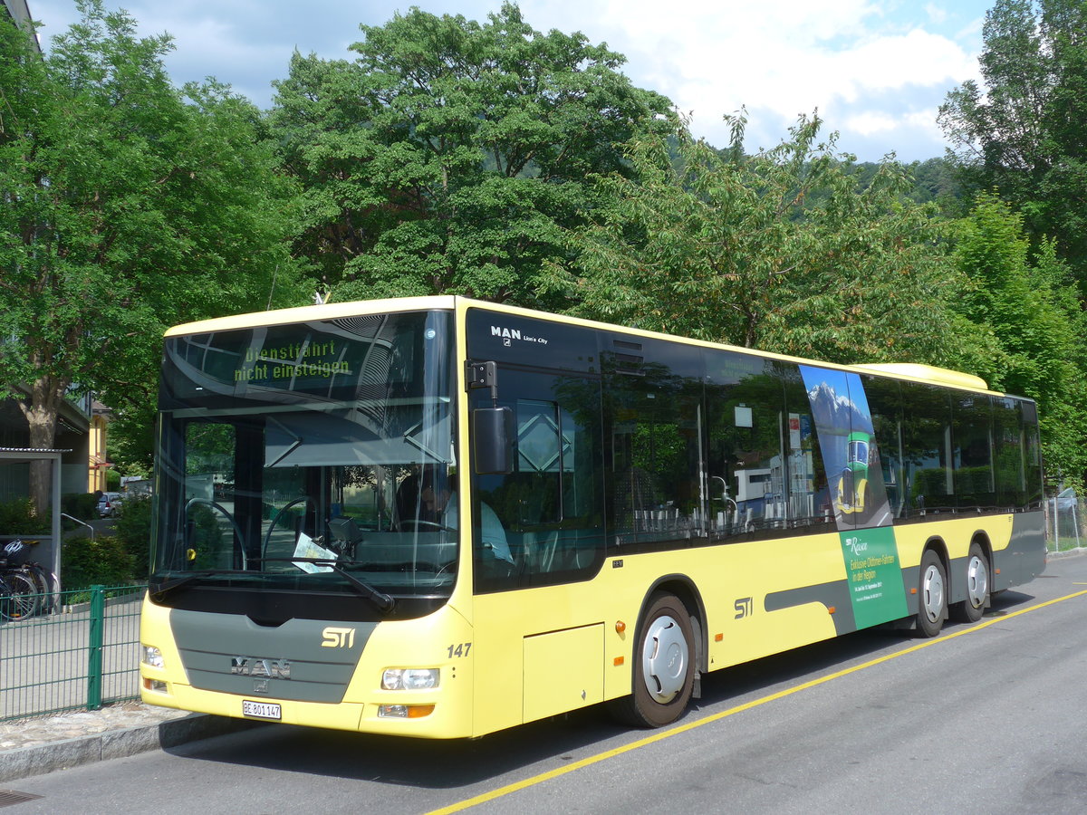 (181'094) - STI Thun - Nr. 147/BE 801'147 - MAN am 12. Juni 2017 bei der Schiffl�ndte Thun