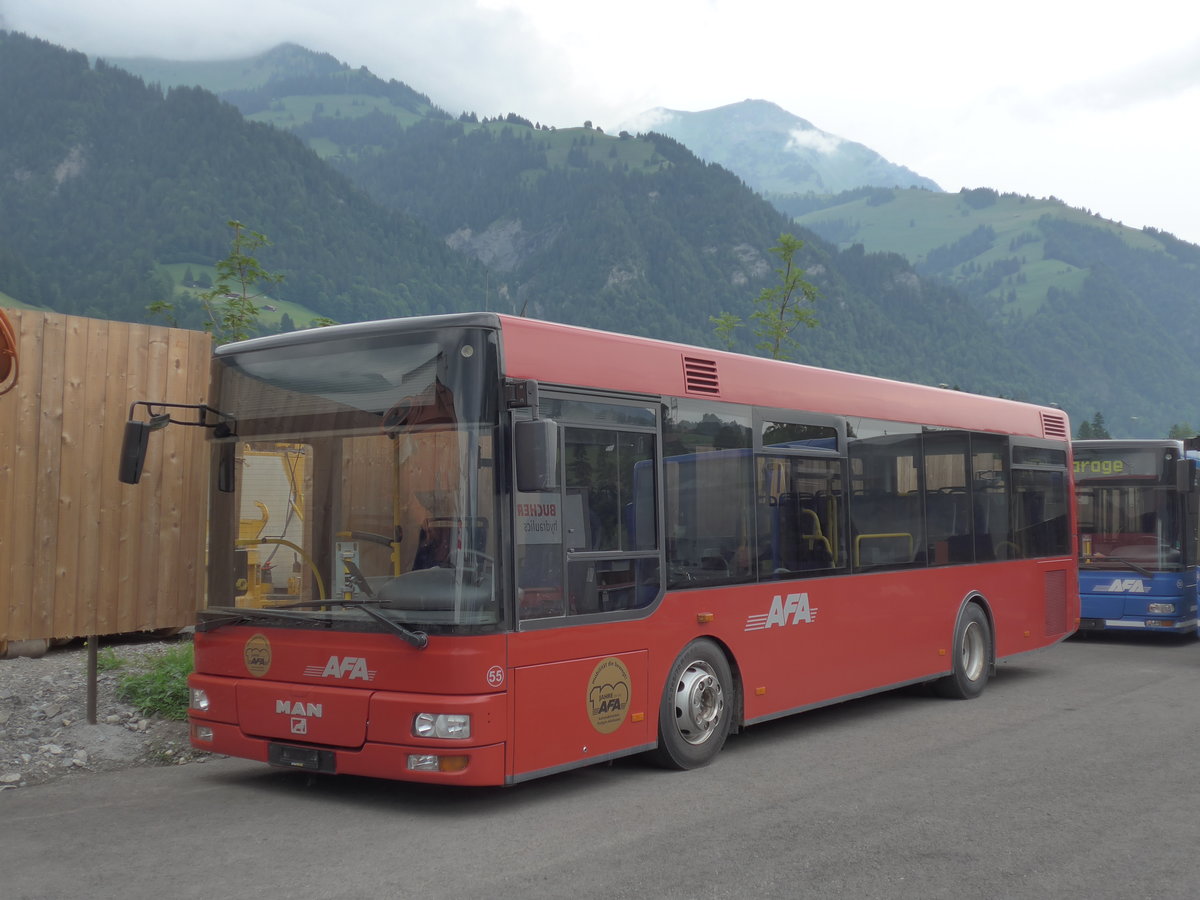 (181'096) - AFA Adelboden - Nr. 55 - MAN/G�ppel am 14. Juni 2017 in Frutigen, Garage