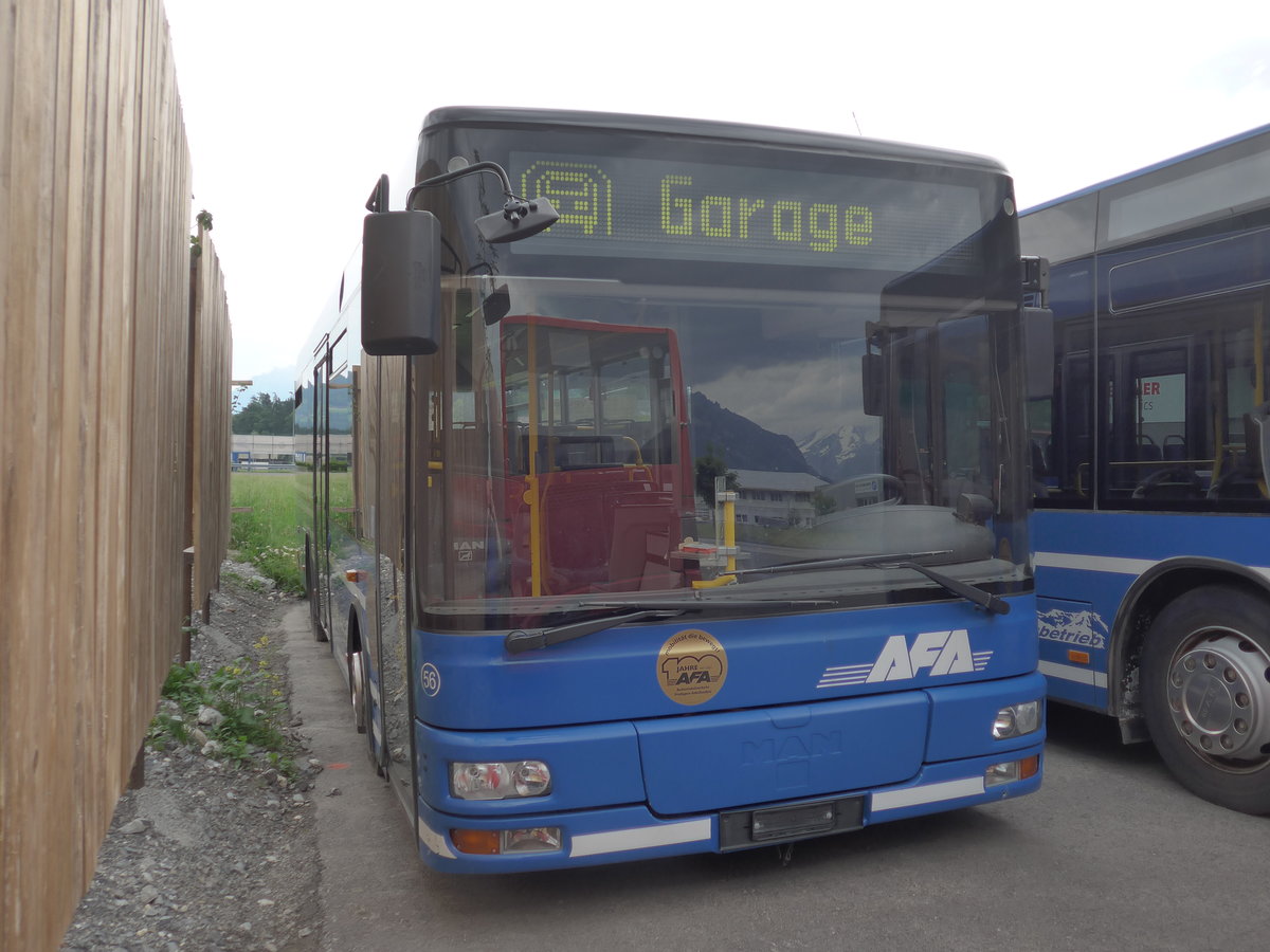 (181'103) - AFA Adelboden - Nr. 56 - MAN/G�ppel am 14. Juni 2017 in Frutigen, Garage