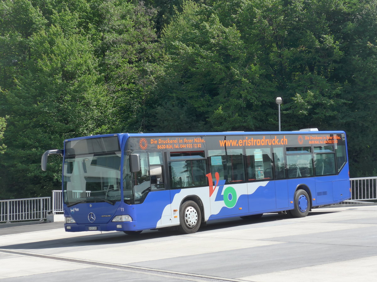 (181'119) - VZO Gr�ningen - Nr. 11/ZH 291'995 - Mercedes am 15. Juni 2017 beim Bahnhof Jona