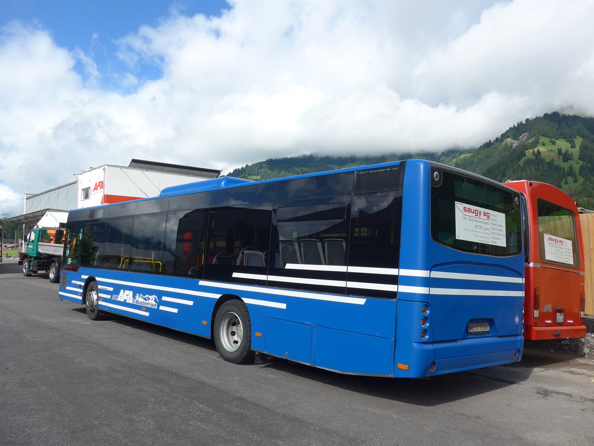 (181'629) - AFA Adelboden - Nr. 54 - Neoplan (ex VBZ Z�rich Nr. 243) am 1. Juli 2017 in Frutigen, Garage