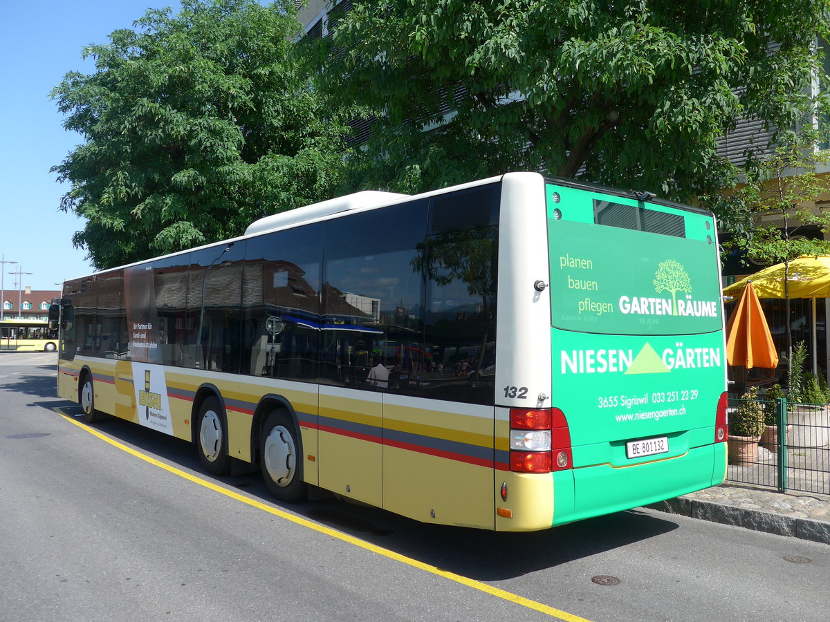 (181'758) - STI Thun - Nr. 132/BE 801'132 - MAN am 8. Juli 2017 bei der Schiffl�ndte Thun