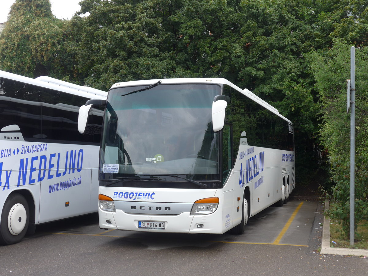 (181'912) - Aus Serbien: Bogojevic, Cuprija - CU 016-WS - Setra am 10. Juli 2017 in Z�rich, Sihlquai