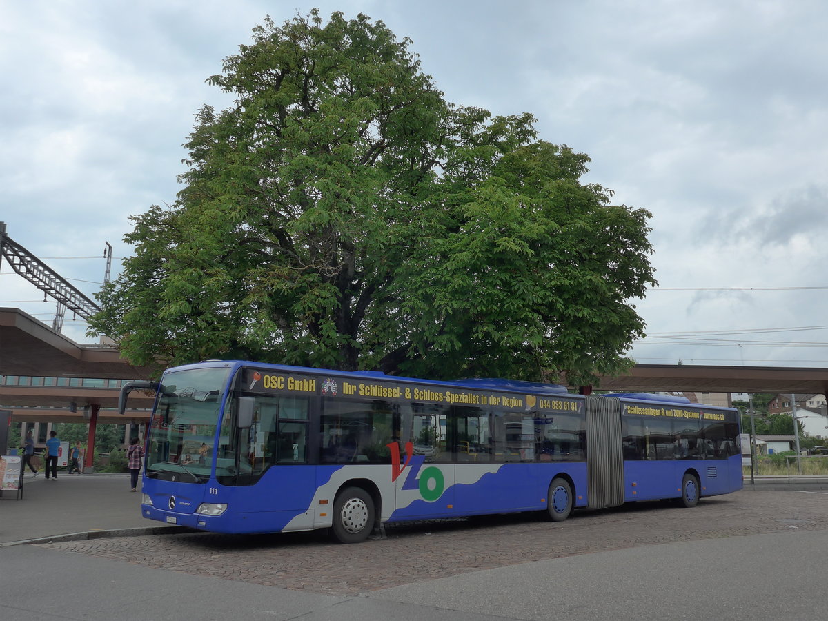 (181'955) - VZO Gr�ningen - Nr. 111/ZH 745'111 - Mercedes am 10. Juli 2017 beim Bahnhof Wetzikon