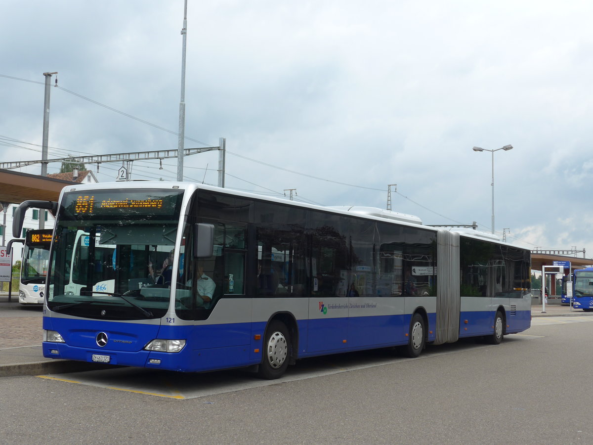 (181'961) - VZO Gr�ningen - Nr. 121/ZH 463'121 - Mercedes am 10. Juli 2017 beim Bahnhof Wetzikon