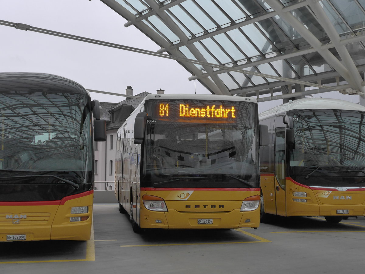 (182'239) - PostAuto Graub�nden - GR 170'159 - Setra am 24. Juli 2017 in Chur, Postautostation