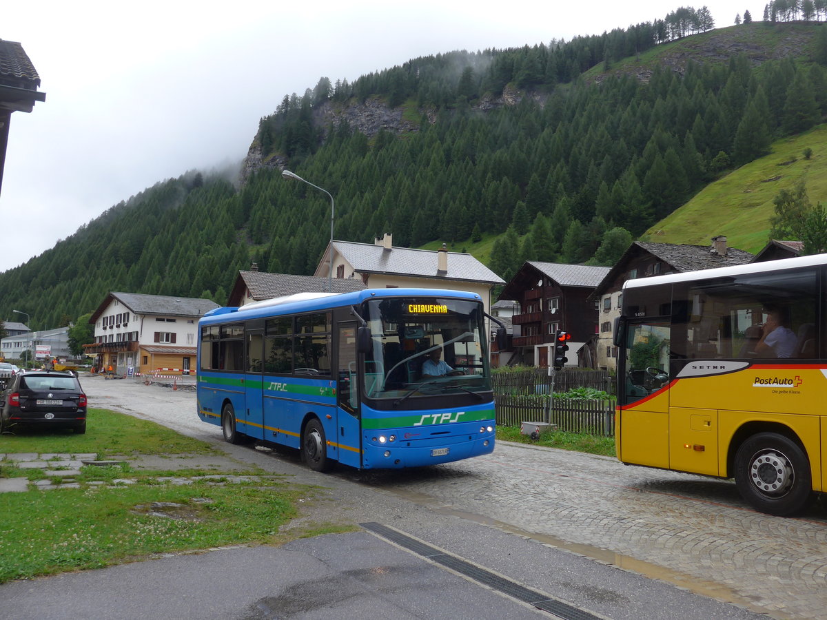 (182'249) - Aus Italien: STPS Sondrio - DV-557 LR - Cacciamali am 24. Juli 2017 in Spl�gen, Dorf (prov. Haltestelle)
