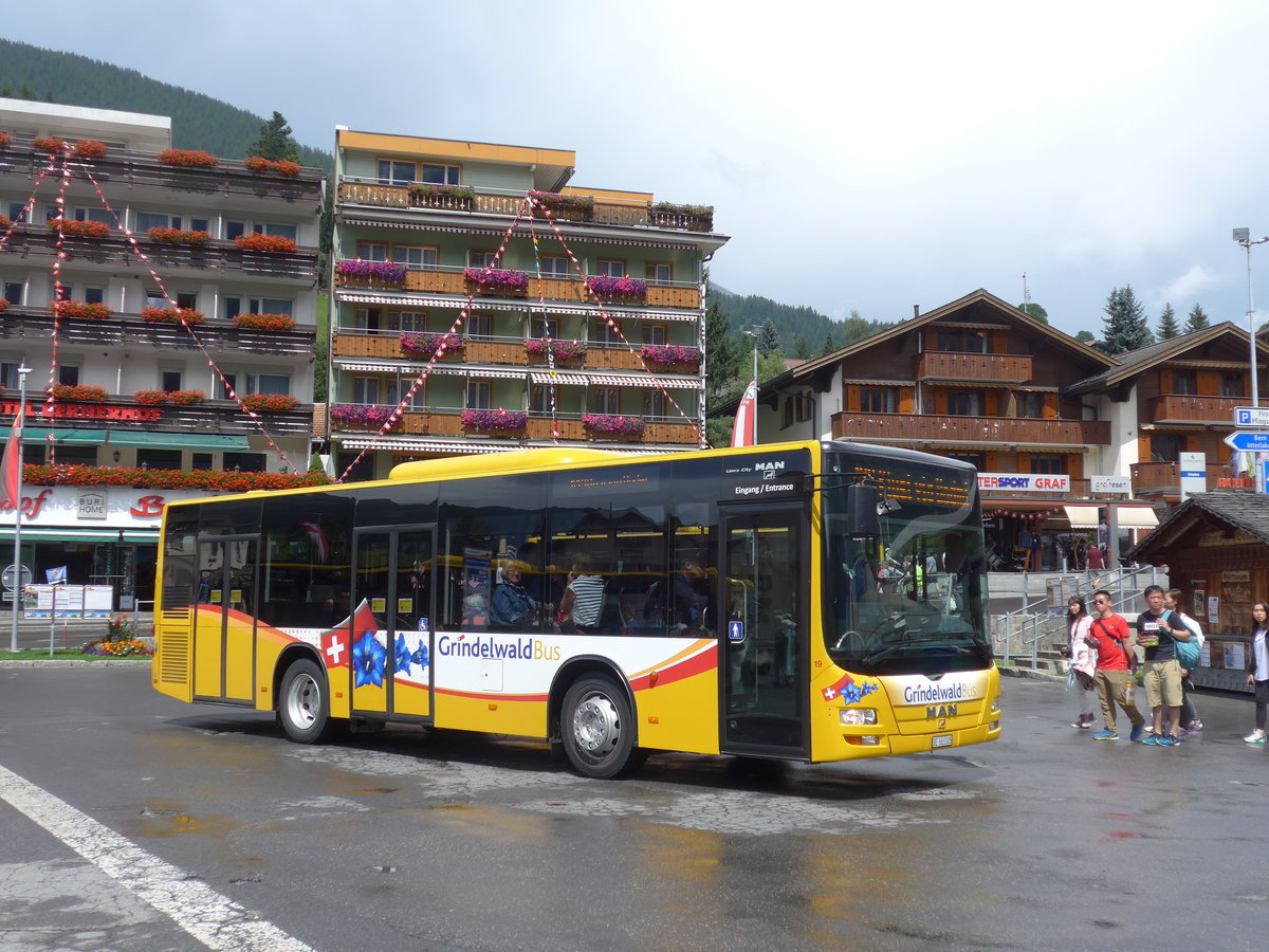 (182'397) - AVG Grindelwald - Nr. 19/BE 363'305 - MAN/G�ppel am 30. Juli 2017 beim Bahnhof Grindelwald