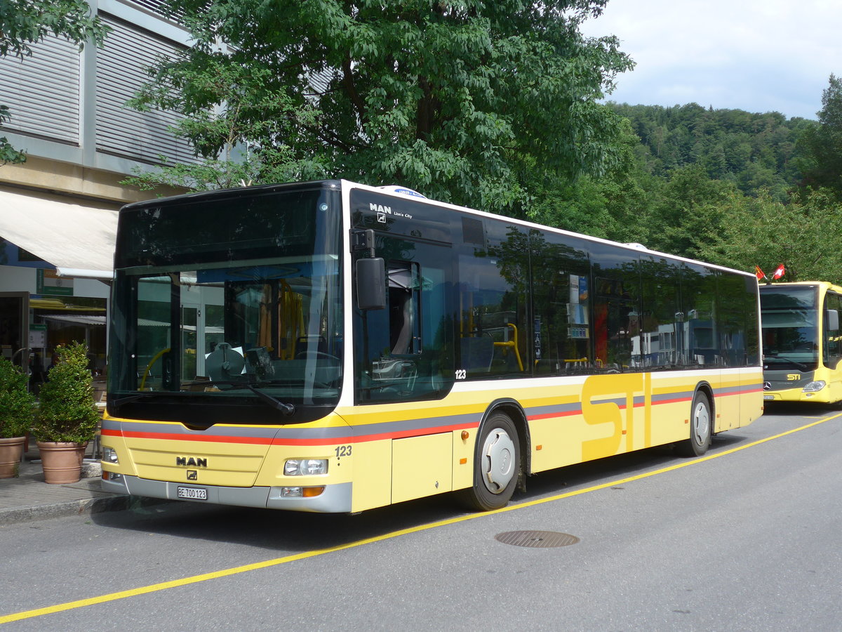 (182'459) - STI Thun - Nr. 123/BE 700'123 - MAN am 31. Juli 2017 bei der Schiffl�ndte Thun