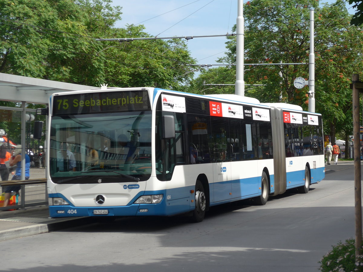 (182'667) - VBZ Z�rich - Nr. 404/ZH 745'404 - Mercedes am 3. August 2017 in Z�rich, Schwamendingerplatz