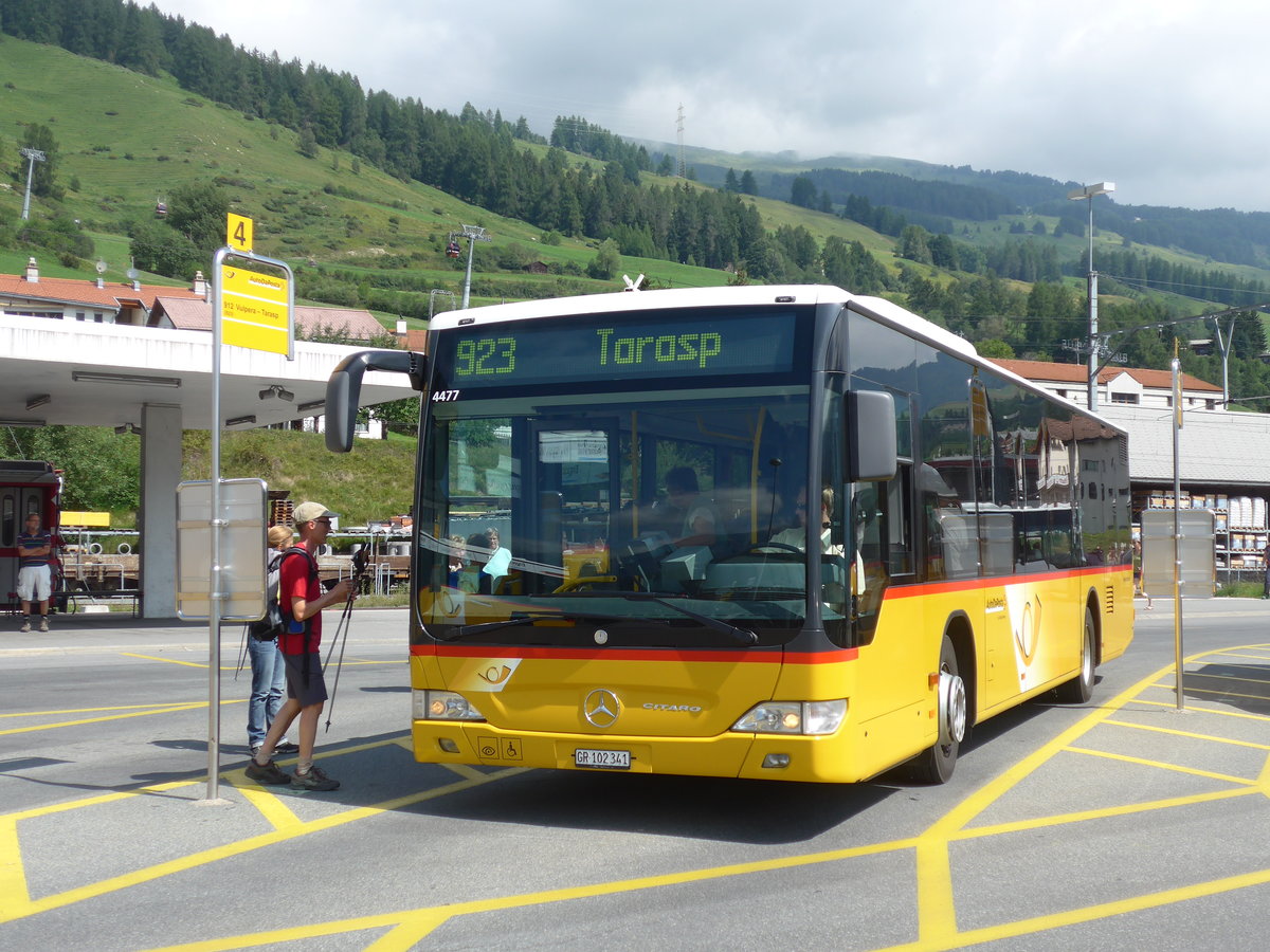 (182'721) - PostAuto Graub�nden - GR 102'341 - Mercedes am 5. August 2017 beim Bahnhof Scuol-Tarasp