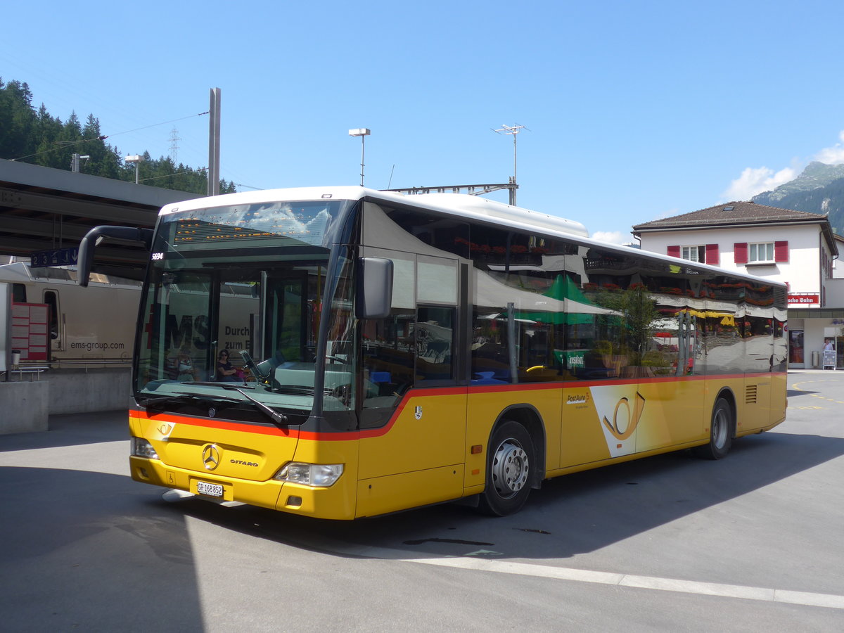 (182'771) - PostAuto Graub�nden - GR 168'852 - Mercedes am 5. August 2017 beim Bahnhof Klosters