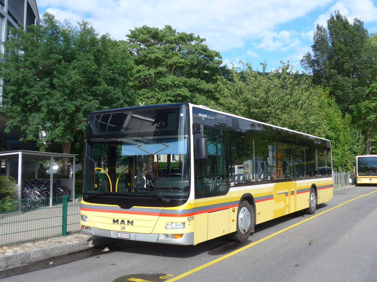 (182'834) - STI Thun - Nr. 129/BE 800'129 - MAN am 6. August 2017 bei der Schiffl�ndte Thun