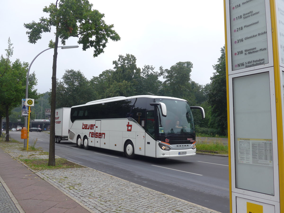 (183'437) - Bayer-Reisen, Ehingen - UL-RB 472 - Setra am 11. August 2017 in Berlin, Wannseebr�cke