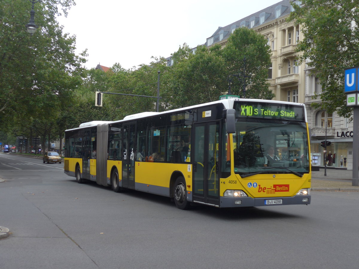 (183'487) - BVG Berlin - Nr. 4058/B-V 4058 - Mercedes am 11. August 2017 in Berlin, Kurf�rstendamm